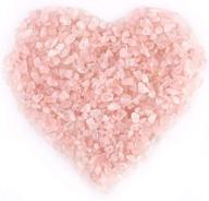 hilitchi rose quartz tumbled chips stone: natural crystal rocks for positive energy and home decoration (1lb/450g bag) логотип