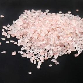 img 2 attached to Hilitchi Rose Quartz Tumbled Chips Stone: Natural Crystal Rocks for Positive Energy and Home Decoration (1lb/450g Bag)