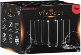 img 3 attached to 🥤 Vivocci Unbreakable Tritan Plastic Water Drinking Glasses 16 oz - Perfect for Juice, Beverages, and Cocktails - Shatterproof Barware, Highball Tall Clear Cup Tumblers - Dishwasher Safe Drinkware Set of 6