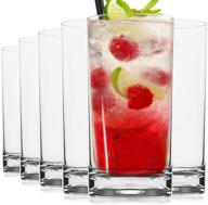 🥤 vivocci unbreakable tritan plastic water drinking glasses 16 oz - perfect for juice, beverages, and cocktails - shatterproof barware, highball tall clear cup tumblers - dishwasher safe drinkware set of 6 logo