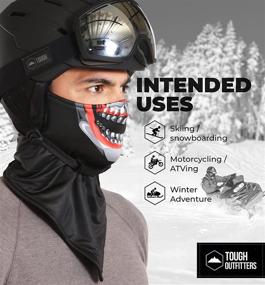 img 2 attached to 🧣 Stay Warm and Protected with our Half Face Balaclava Ski Mask for Cold Weather - Ideal for Men's Winter Motorcycle Riding, Skiing, Snowboarding, and Running