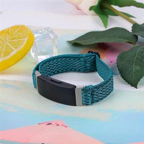 img 3 attached to HAYUL Elastic Bands for Fitbit Inspire 2/ Inspire/Inspire HR - Stretchy Nylon Loop Band for Women and Men, Soft and Skin-Friendly Replacement Wristband Accessory for Inspire Fitness Tracker