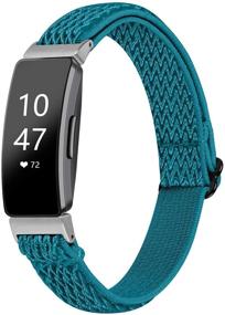 img 4 attached to HAYUL Elastic Bands for Fitbit Inspire 2/ Inspire/Inspire HR - Stretchy Nylon Loop Band for Women and Men, Soft and Skin-Friendly Replacement Wristband Accessory for Inspire Fitness Tracker