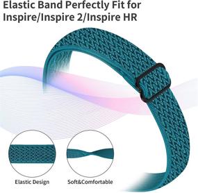 img 1 attached to HAYUL Elastic Bands for Fitbit Inspire 2/ Inspire/Inspire HR - Stretchy Nylon Loop Band for Women and Men, Soft and Skin-Friendly Replacement Wristband Accessory for Inspire Fitness Tracker