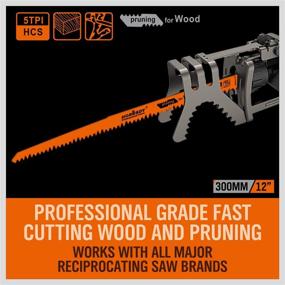 img 2 attached to 🪚 HORUSDY 12-Inch Wood Pruning Saw Blades - 5 Pack: Superior 5TPI Reciprocating Saw Blades