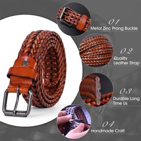 img 1 attached to Whippy Leather Braided Fashion Buckle