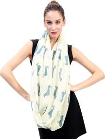 img 2 attached to Lina Lily Dachshund Infinity Lightweight Women's Accessories for Scarves & Wraps