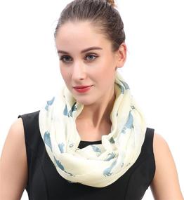 img 4 attached to Lina Lily Dachshund Infinity Lightweight Women's Accessories for Scarves & Wraps