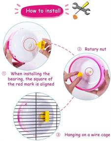 img 1 attached to Ultimate Quiet Pet Hamster Running Disc Toy - 5.5 Inches Rotatory Jogging Wheel for Small Animals: Hamsters, Gerbils, or Mice - Cage Accessories