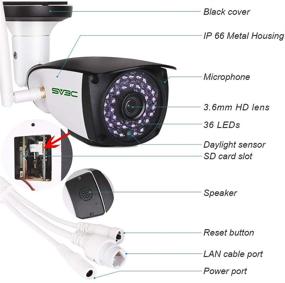 img 1 attached to 📷 SV3C WiFi Camera Outdoor, 1080P Onvif Two Way Audio Security Camera with Motion Detection, IP Cameras with 36pcs IR LED Night Vision, Surveillance Alarm Cam for Indoor Outdoor - Supports Max 128GB SD Card