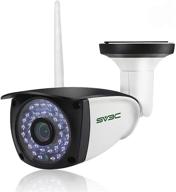 📷 sv3c wifi camera outdoor, 1080p onvif two way audio security camera with motion detection, ip cameras with 36pcs ir led night vision, surveillance alarm cam for indoor outdoor - supports max 128gb sd card logo