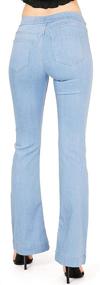 img 1 attached to 👖 Cello Women's Mid-Waist Skinny Fit Bootcut Pants for Juniors
