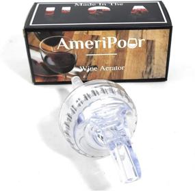 img 4 attached to 🍷 American-Made Aerator Wine Pourer - Patented Double Aeration, 30 Bubbles Per Second - NO Drip Wine Accessory for Red Wine Lovers (Clear)