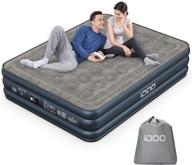 impressive idoo queen size air mattress: quick self-inflation/deflation, comfortable 🛏️ blow up bed for home, camping, and travel - 80x60x18in, 650lb max logo