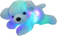 🐶 blue glow guards 15'' light-up stuffed puppy dog soft pillow plush with led night lights - bedtime pal gifts for toddler kids logo