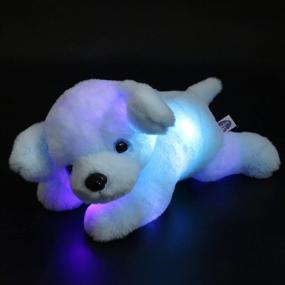 img 2 attached to 🐶 Blue Glow Guards 15'' Light-up Stuffed Puppy Dog Soft Pillow Plush with LED Night Lights - Bedtime Pal Gifts for Toddler Kids