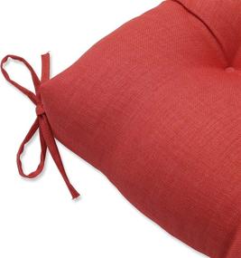 img 2 attached to 🍊 Vibrant Orange Tufted Bench/Swing Cushion: Pillow Perfect Outdoor/Indoor Rave Coral, 56"x18