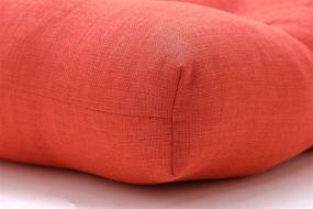 img 3 attached to 🍊 Vibrant Orange Tufted Bench/Swing Cushion: Pillow Perfect Outdoor/Indoor Rave Coral, 56"x18