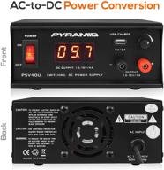 💪 powerful and versatile benchtop ac-dc converter - 4 amp high-quality regulated power supply with 120/240v ac switchable input, 1.5v-15 volt dc output, usb port, and digital lcd display - pyramid psv40u logo