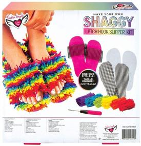 img 3 attached to Fashion Angels Latch Hook Kit for Kids - DIY Shaggy Slipper Kit, One Size Fits Most, Latch Hook Slipper Design Set - Girls Ages 8 and Up