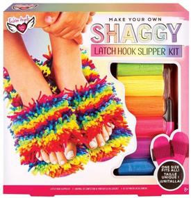 img 4 attached to Fashion Angels Latch Hook Kit for Kids - DIY Shaggy Slipper Kit, One Size Fits Most, Latch Hook Slipper Design Set - Girls Ages 8 and Up
