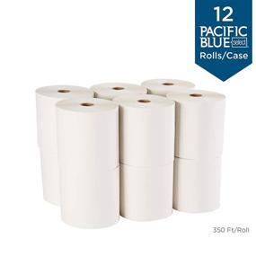 img 1 attached to 🧻 Pacific Blue Select 7.875" Premium 2-Ply Paper Towel Rolls by GP PRO: White, 28000 Total Sheets, 350 ft/roll, 12 Rolls/Case