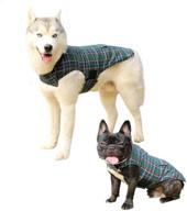 🐶 warm and stylish plaid dog winter coat - waterproof and reversible jacket with pockets and fleece vest for small, medium, and large dogs - christmas style (xs-3xl) логотип