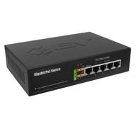 💡 bv-tech 5 port gigabit poe switch: 4 poe ports + 1 uplink – 65w – 802.3af/at logo