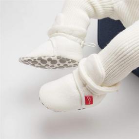 img 3 attached to 👶 Cotton Cozy Baby Booties: Non Skid Soft Sole Ankle Boots for Boys and Girls - Grippers Slippers Socks Included!