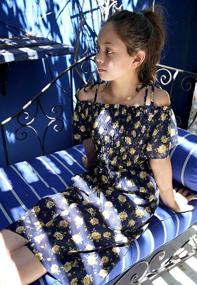 img 1 attached to 💃 Beautiful Printed Smocking Detailed Jumpsuits for Girls' Clothing