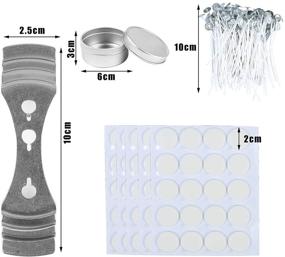 img 2 attached to 🕯️ Candle Making Supplies - 34 Color Wax Dye Flakes with Candle Wicks, Stickers, Wick Holder, and Tinplate Can - Perfect for DIY Candle Dyes and Wax for Candle Making