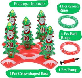 img 3 attached to 🦌 Inflatable Reindeer Antlers Ring Toss Game - Christmas Party Games, 2 Sets with 2 Antlers, 16 Rings, and 2 Red Noses