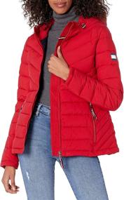 img 3 attached to Tommy Hilfiger Stretch Packable Crimson Women's Clothing for Coats, Jackets & Vests