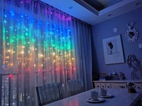 img 1 attached to Fefelightup Rainbow Curtain Lights Fairy Lights Unicorn (Rainbow Fantasy)