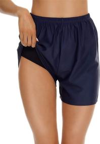 img 3 attached to 🩳 Lecieldusoir Women's Swim Shorts - High Waisted Swimsuit Bottoms, Bathing Suit Board Shorts, Tankini Swimwear Boy Shorts