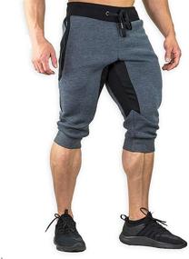 img 4 attached to TBMPOY Elastic Workout Running Sweatpants Men's Clothing and Active