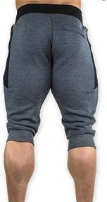 img 1 attached to TBMPOY Elastic Workout Running Sweatpants Men's Clothing and Active