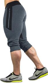 img 2 attached to TBMPOY Elastic Workout Running Sweatpants Men's Clothing and Active