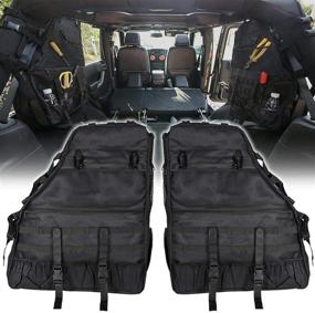 img 3 attached to 🏎️ Enhance your Jeep Wrangler JK TJ LJ & Unlimited 4-Door: Roll Bar Storage Bag Cage with Multi-Pockets, Organizers & Cargo Tool Kits (1997-2018)