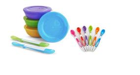 img 1 attached to 🥄 Munchkin 6-Pack Soft Tip Infant Spoons and Love A Bowls