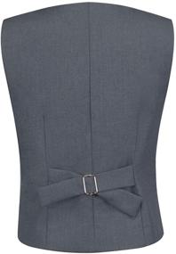 img 1 attached to Men's 3-Button Solid Color Formal Vest by Fersumm Boy