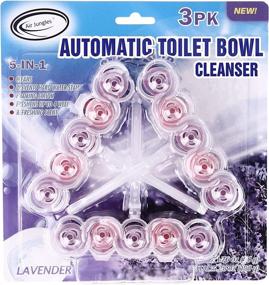 img 4 attached to 🚽 Air Jungles 5-in-1 Automatic Toilet Rim Hanger: Clear, Lavender Scent, Quick Foaming Cleanser | Odor Eliminator | 4 Weeks Refreshing Clip