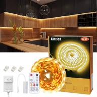 kintion kitchen led lights: 16.4ft under cabinet lighting with remote control, 3000k warm white, perfect for home decor, kitchen, display cabinet, desk, staircase, bedroom логотип