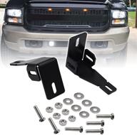 3-inch led light cube compatible front hidden bumper fog light mounting brackets: fits 1999-2016 f250 f350 f450 super duty & 2000-2005 excursion logo