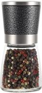 vevok chef salt and pepper grinder - elegant stainless steel shaker with adjustable ceramic mill - premium home chef gift logo