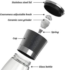 img 2 attached to VEVOK CHEF Salt and Pepper Grinder - Elegant Stainless Steel Shaker with Adjustable Ceramic Mill - Premium Home Chef Gift