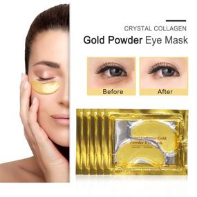 img 1 attached to 👁️ 24K Golden Eye Recovery Mask - Set of 20 Under Eye Collagen Patches for Dark Circles, Puffy Eyes, and Wrinkles