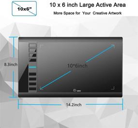 img 3 attached to UGEE M708 Graphics Drawing Tablet: 10x6 Inch Large Tablet for Paint, Design, and Art Creation Sketch