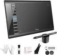 ugee m708 graphics drawing tablet: 10x6 inch large tablet for paint, design, and art creation sketch logo
