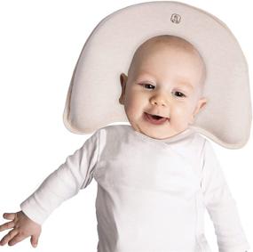 img 4 attached to 👶 COTTONBEBE Newborn Baby Pillow - Prevents Flat Head Syndrome, Memory Foam Round Pillow for Sleeping - Suitable from 3-36 Months